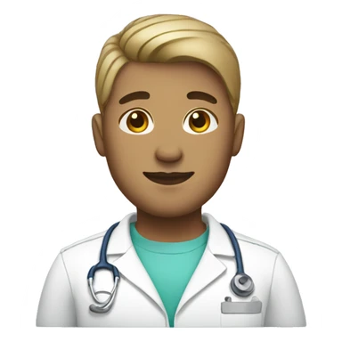 Big male nurse with short hair sticker