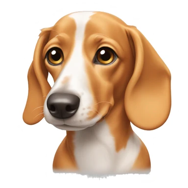 Light orange and white dachshund sticker