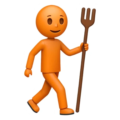 Orenge sticfigüre from alanbecker sticker