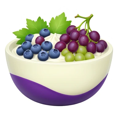 yoghurt bowl with grapes and blueberries sticker