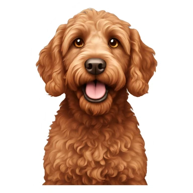 Red labradoodle sticker