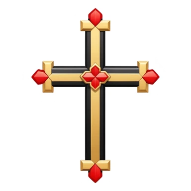 It will be a cross in the middle and four little crosses in between the big cross in the middle and add some colours to it that matches with the flag of the kingdom of jerusalem sticker