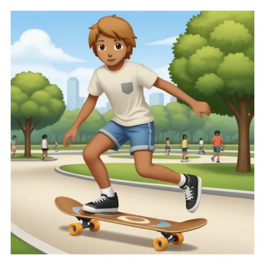 skateboarding at a park sticker
