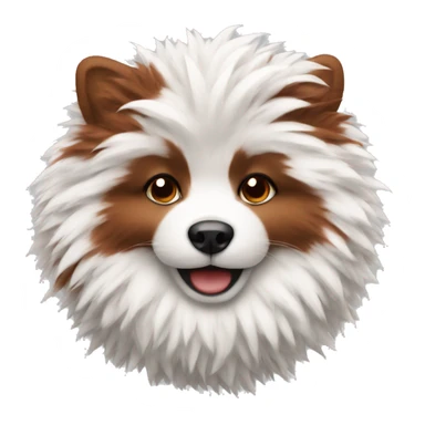 Red and white pompom sticker