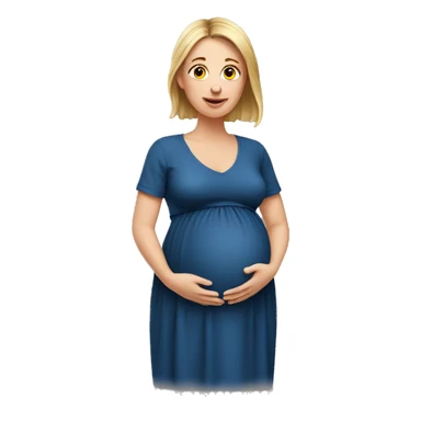 European pregnant woman sticker
