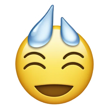 No emotion smiley face with tear marks sticker