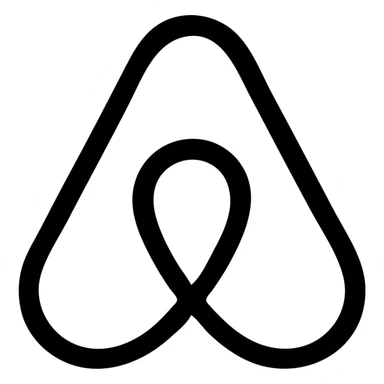 Airbnb-inspired icon, thick lines, clean and modern, similar to Airbnb category icons, no text, simple and bold design sticker
