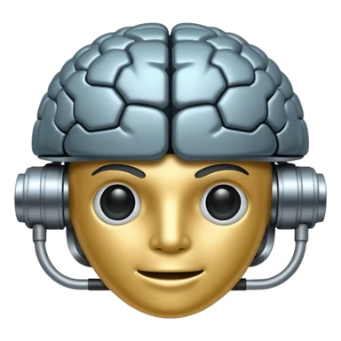 big ai brain for ai agent imoji' sticker