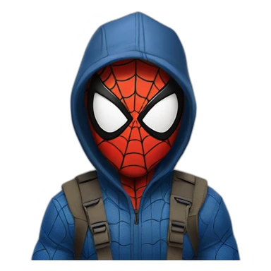Spiderman con telaraña sticker