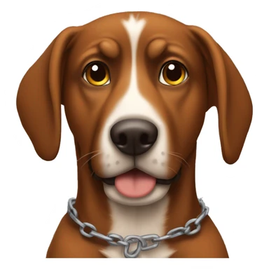 Brown dog in jail sticker