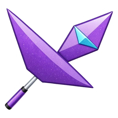 Glitter Roxo e Ciano Flecha sticker