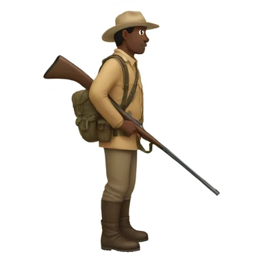 While male hunting sticker