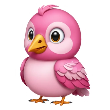 pink bird sticker