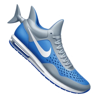 Make a shark with blue Nike shoes  sticker