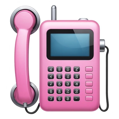 pink callphone setting gear sticker