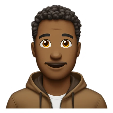 a guy brown in street sticker