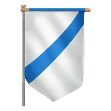 Drapeau blanc avec un croix bleu décalé a droite sticker