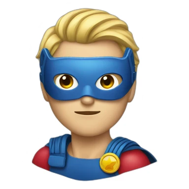 portrait superhero with mask, specialist in Reviews sticker