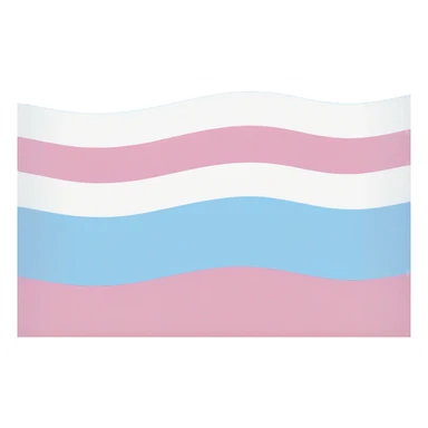 transgender pride flag with five horizontal stripes: light blue, pink, white, pink, and light blue sticker