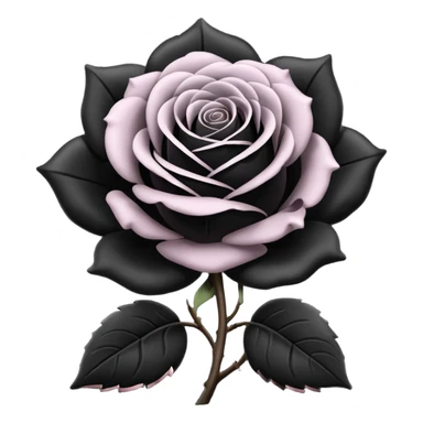 Black rose sticker