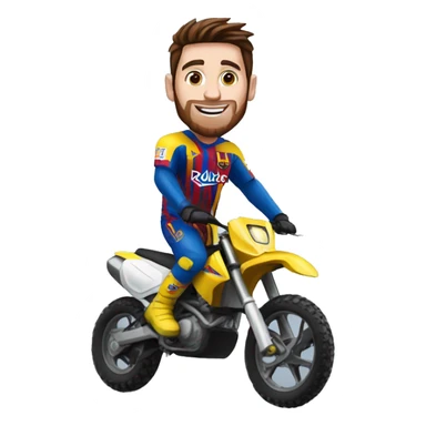 Messi sur un moto cross  sticker