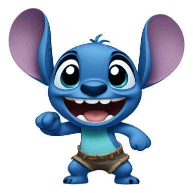 Stitch from Disney dancing  sticker