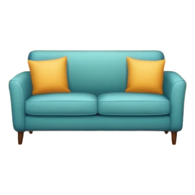 decorated living room with a plant and picture frame sticker