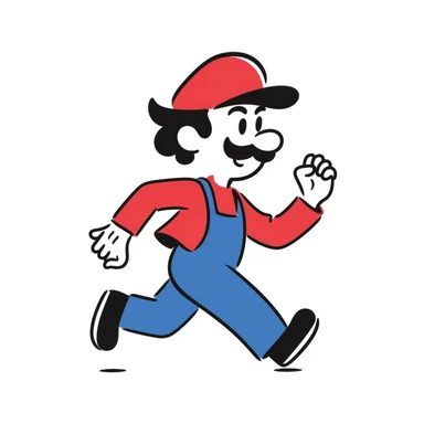 Mario running sticker