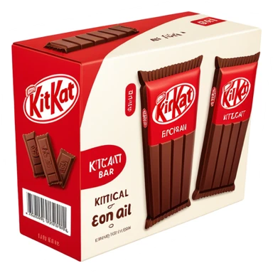 Vertical KitKat bar packaging sticker