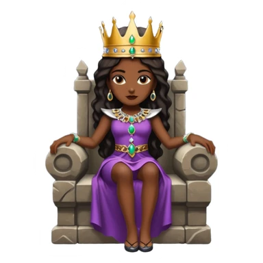 Dark queen seated on stone throne, relaxed dominance, heavy shadows, coldDark queen seated on stone throne, relaxed dominance, heavy shadows, cold sticker
