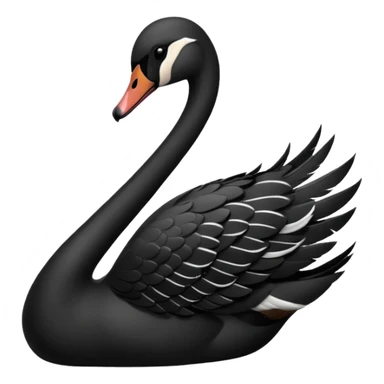 Black swan emoji sticker