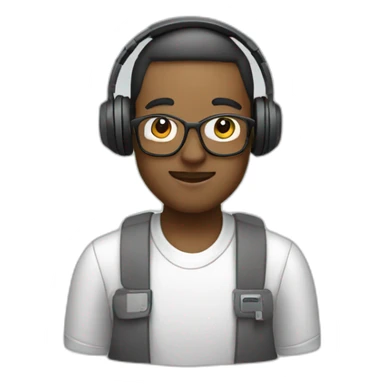 it specialist with pc and headphones sticker