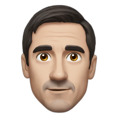gary neville eyebrow raised sticker