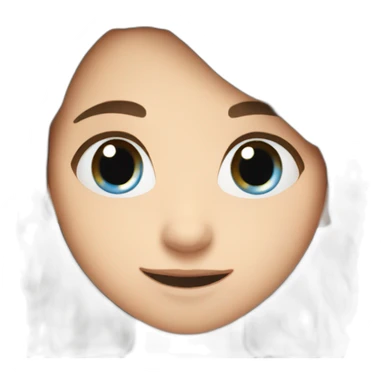 a fairy with brown hair and blue eyes sticker