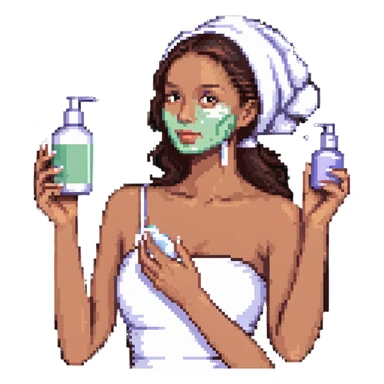 woman skincare routine sticker
