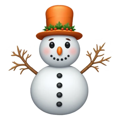 frowning snowman sticker