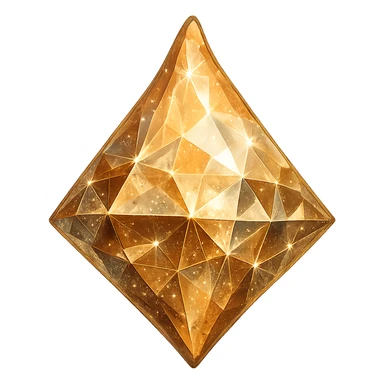 a diamond samosa, shimmering facets, luxury sticker