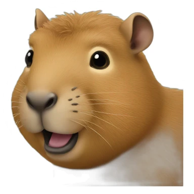 party-capibara-happy-face sticker