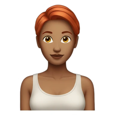 beautiful woman with red hair sticker