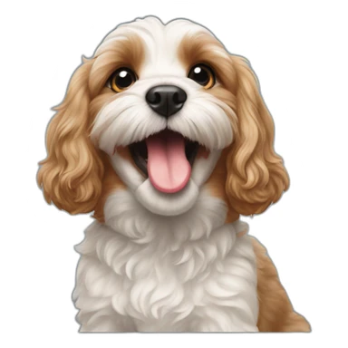 cavoodle tongue out sticker