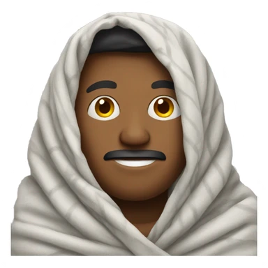 guy covered in blanket sticker