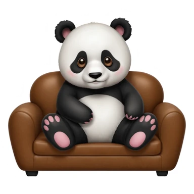 Cute Panda sitting on couch sticker