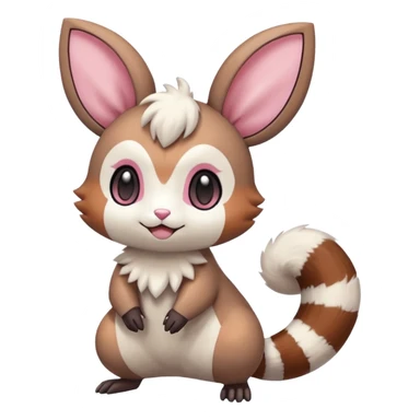 Meloetta-Minccino-Furret-Pokémon-Fakémon-fusion-creature sticker