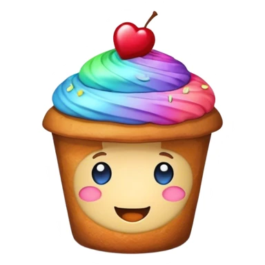 small plastic cup with muffin   sticker