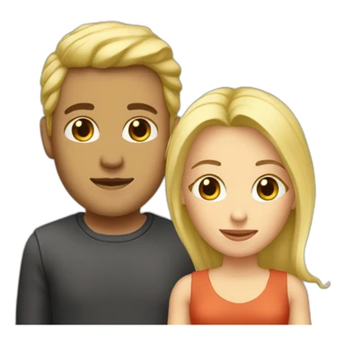 Homme metisse et femme blonde sticker