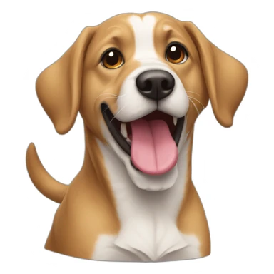 Un chien qui tire la langue sticker