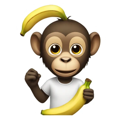 Monkey holding a banana  sticker