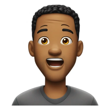 Happy shocked will smith sticker