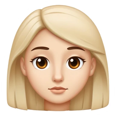 Create an emoji that’s a mean side eye plain face sticker