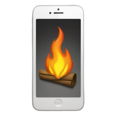 iPhone fire sticker